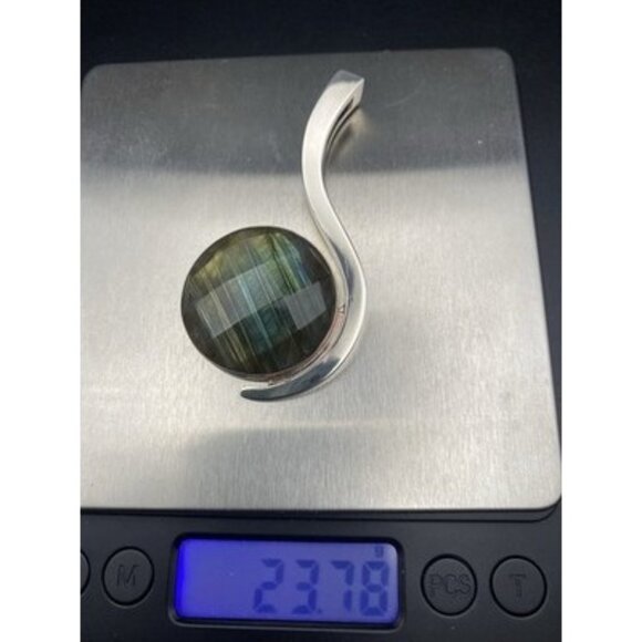 Jay King DTR Sterling Silver Labradorite Pendant Modernist 23g Pouch Card Bold - Picture 11 of 11